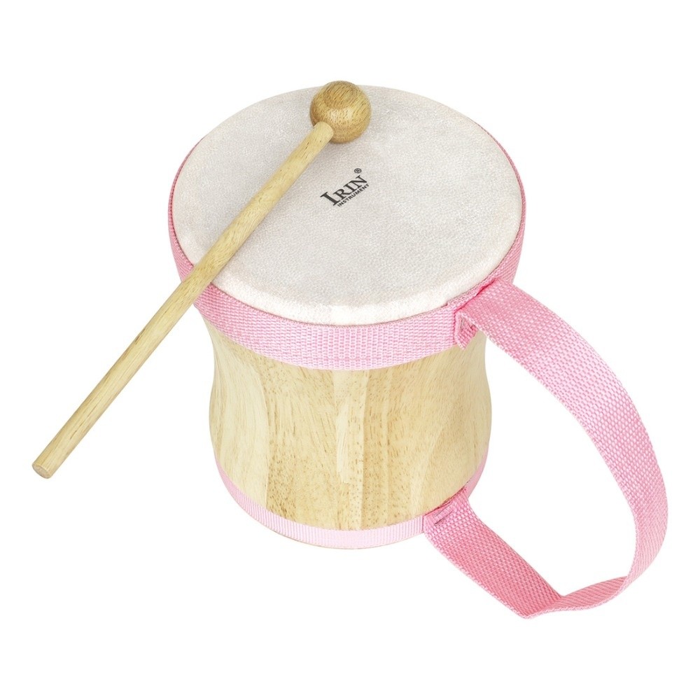 Tambourine Hand Drum - Drewniany bęben indyjski do wczesnej edukacji,
