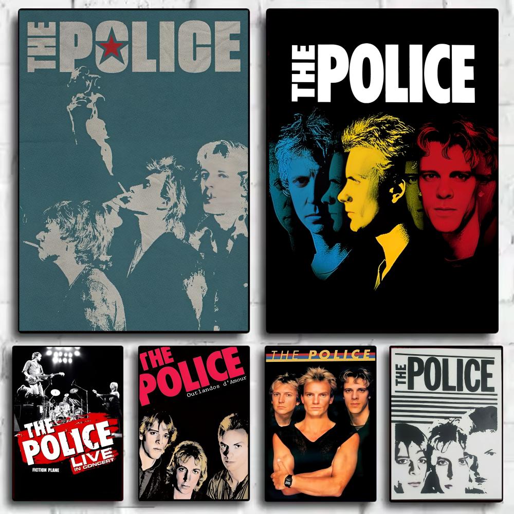 Musical Instrument Poster - Plakat zespołu rockowego The P-police, modny