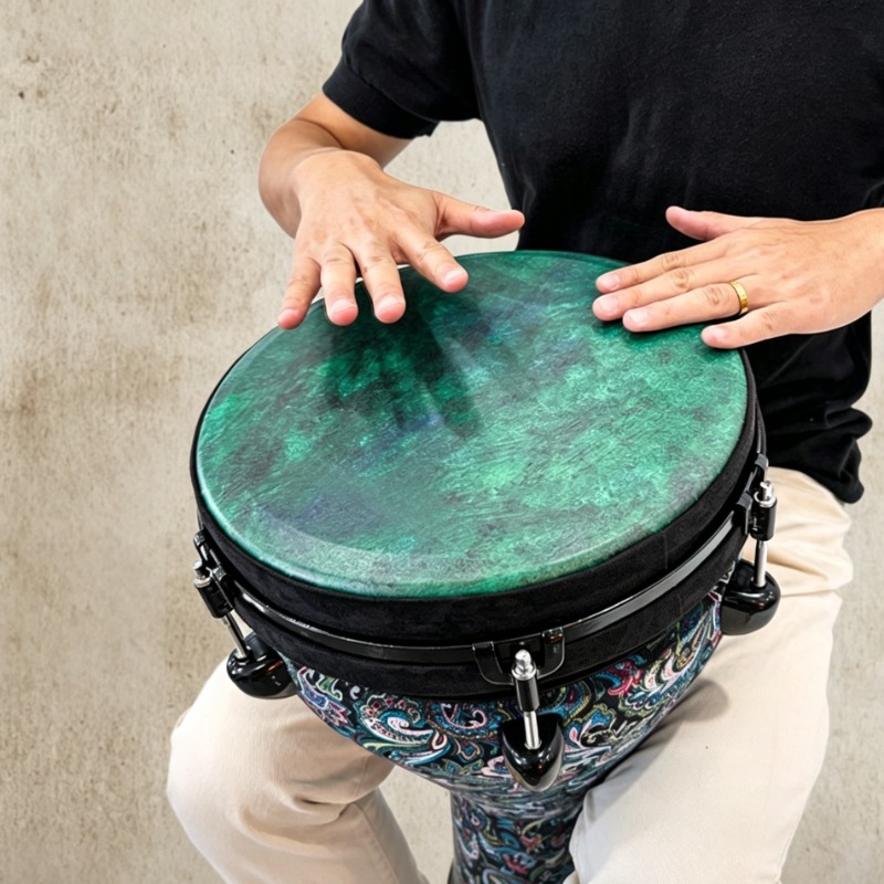Musical Instrument Djembe - 12-calowy Afrykański Bęben Przenośny Tradycyjny Bęben