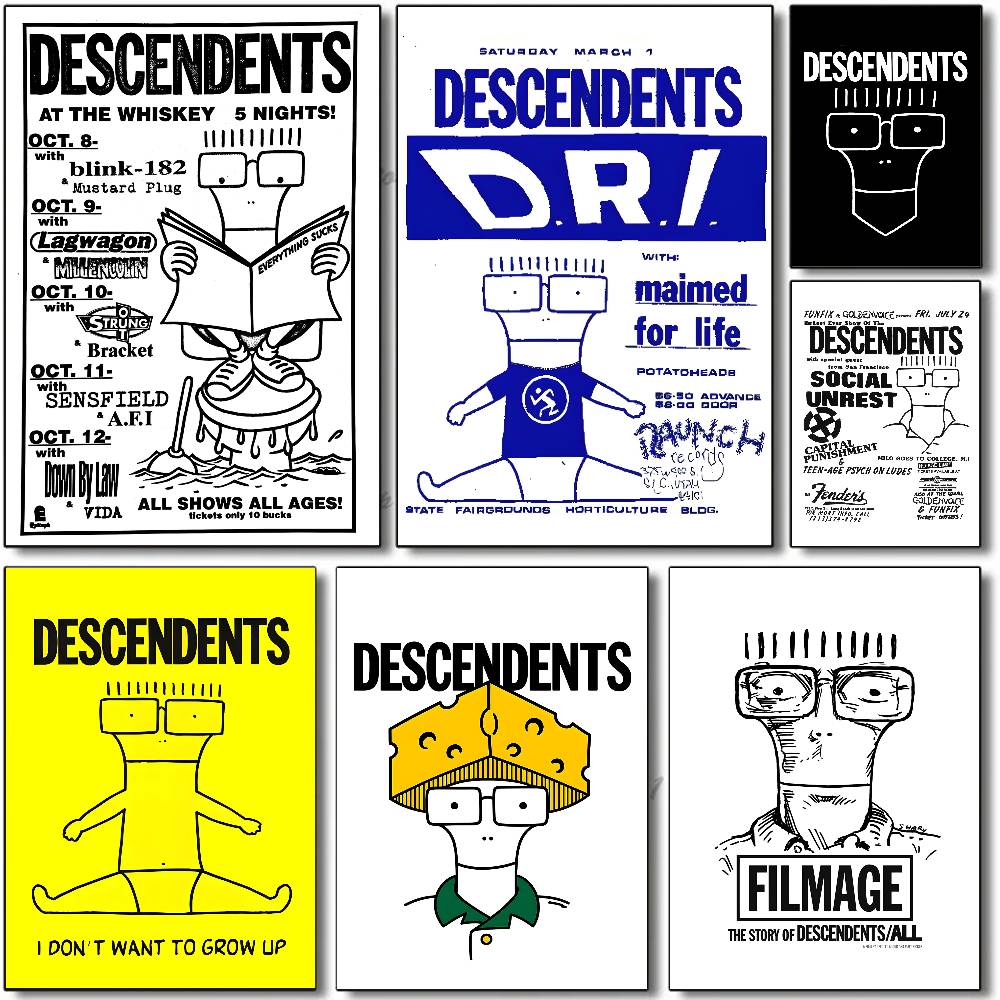 Musical Instrument Poster - 1 szt. Rock Punkowe Zespoły Album