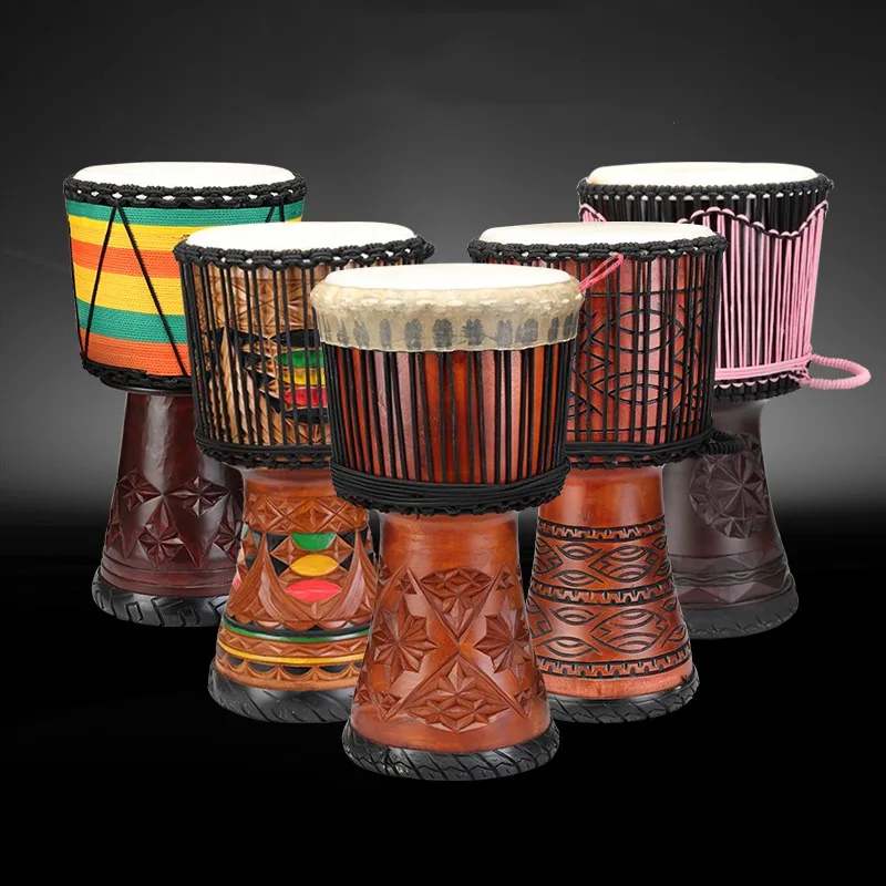 Musical Instrument Djembe - 12-calowy bęben afrykański z czerwonego drewna