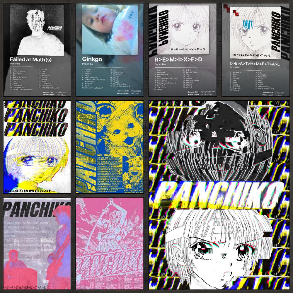 Musical Instrument Poster - Plakat Band Panchiko Indie Rock DEATHMETAL