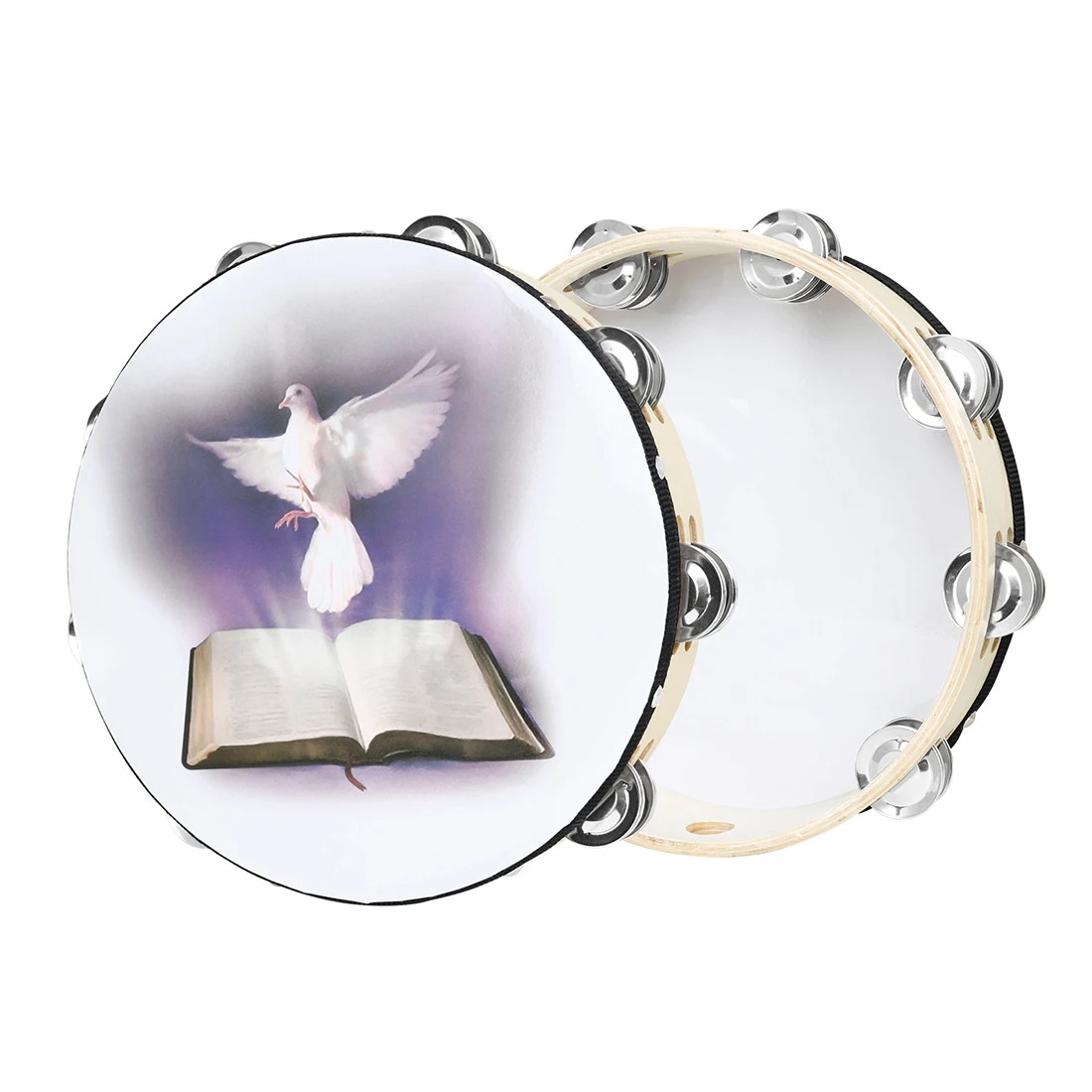 Tambourine Hand Drum - M MBAT 10-calowy tamburyn drewniany dzwonek