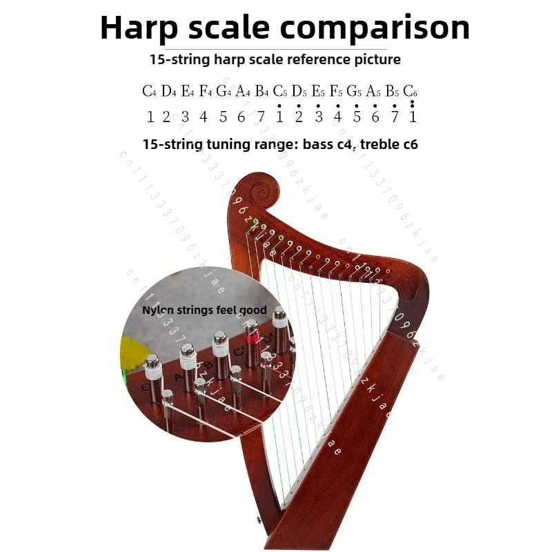 Ręcznie Robiona 15-tonowa Harf – Musical Instrument Sounds recenzja i cena