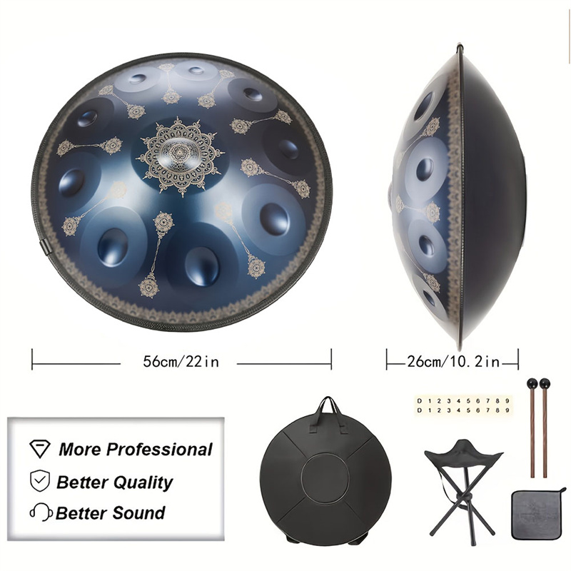 10-tonowy Handpan 22-calowy z  – Musical Instrument Sounds recenzja i cena