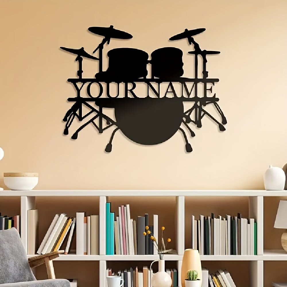 Metalowy szyld ścienny z motyw – Musical Instrument With Names recenzja i cena