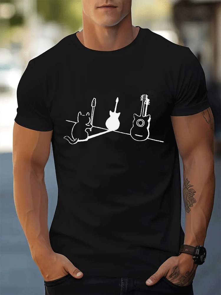 Minimalistyczna koszulka męska – Musical Instrument Poster recenzja i cena