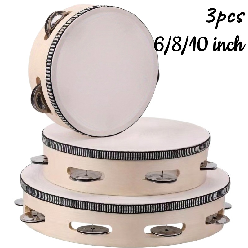 1/3 szt. Drewniany Tamburyn 6/ – Tambourine Hand Drum recenzja i cena