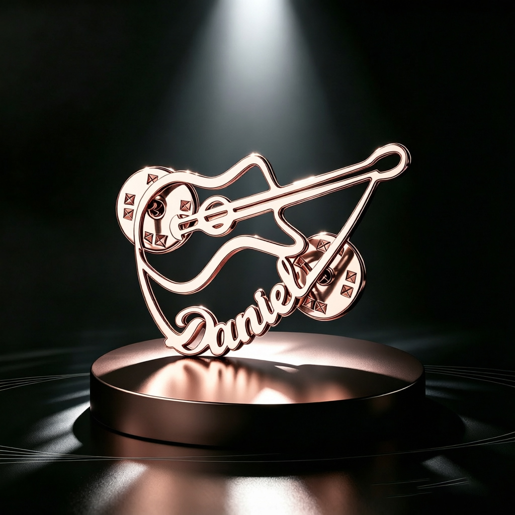 Spersonalizowana broszka skrzy – Musical Instrument With Names recenzja i cena