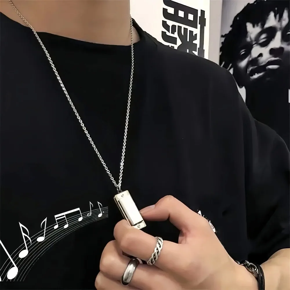 Mini Harmonijka Naszyjnik Męsk – Musical Instrument Blow recenzja i cena